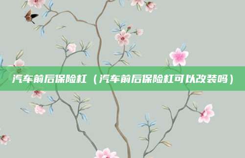 汽车前后保险杠(汽车前后保险杠可以改装吗)