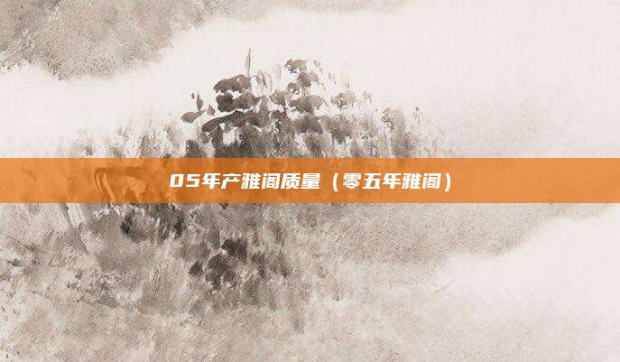 05年产雅阁质量(零五年雅阁)
