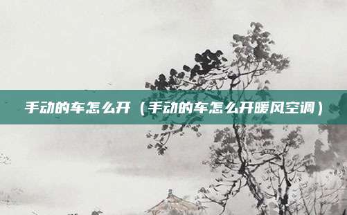 手动的车怎么开(手动的车怎么开暖风空调)