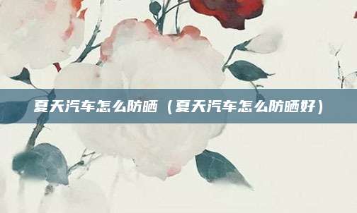 夏天汽车怎么防晒(夏天汽车怎么防晒好)