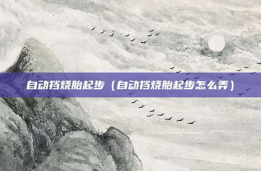 自动挡烧胎起步(自动挡烧胎起步怎么弄)