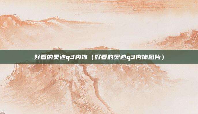 好看的奥迪q3内饰(好看的奥迪q3内饰图片)