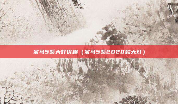 宝马5系大灯价格(宝马5系2020款大灯)