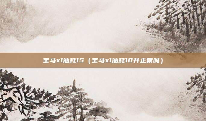 宝马x1油耗15(宝马x1油耗10升正常吗)