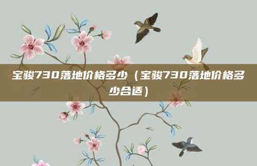 宝骏730落地价格多少（宝骏730落地价格多少合适）