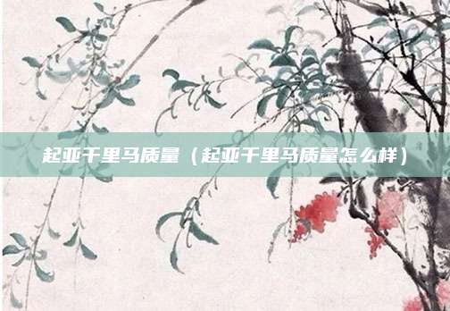 起亚千里马质量(起亚千里马质量怎么样)