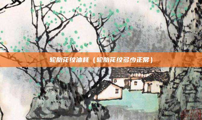 轮胎花纹油耗(轮胎花纹多少正常)