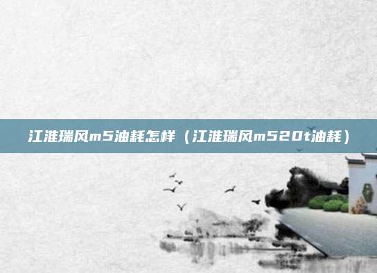 江淮瑞风m5油耗怎样(江淮瑞风m520t油耗)