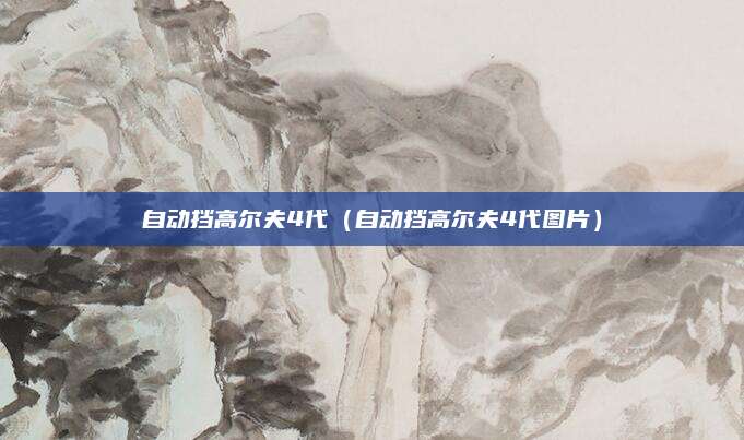 自动挡高尔夫4代(自动挡高尔夫4代图片)