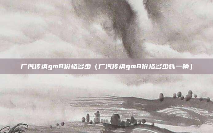 广汽传祺gm8价格多少（广汽传祺gm8价格多少钱一辆）
