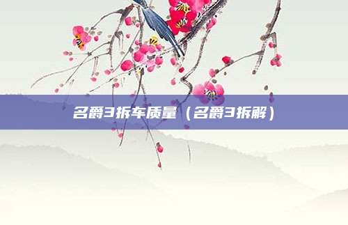 名爵3拆车质量(名爵3拆解)