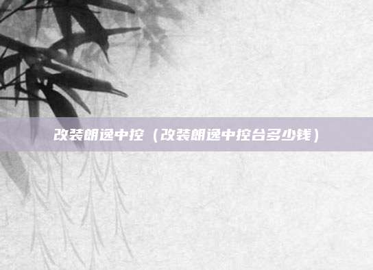 改装朗逸中控(改装朗逸中控台多少钱)