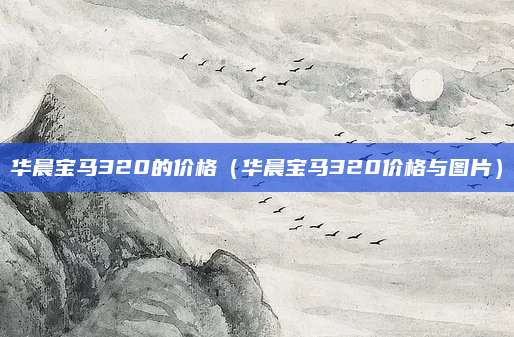 华晨宝马320的价格(华晨宝马320价格与图片)