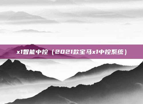 x1智能中控(2021款宝马x1中控系统)