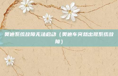 奥迪系统故障无法启动(奥迪车突然出现系统故障)