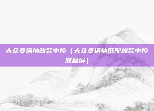 大众桑塔纳改装中控(大众桑塔纳低配加装中控液晶屏)