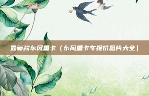 最新款东风重卡（东风重卡车报价图片大全）