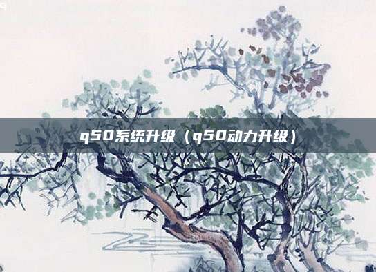 q50系统升级(q50动力升级)