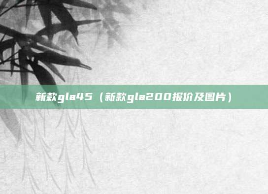 新款gla45（新款gla200报价及图片）