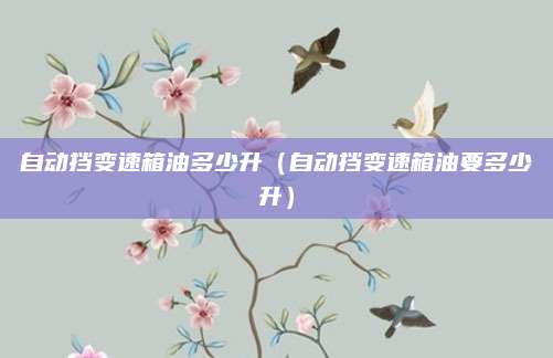 自动挡变速箱油多少升(自动挡变速箱油要多少升)