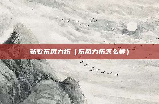 新款东风力拓（东风力拓怎么样）