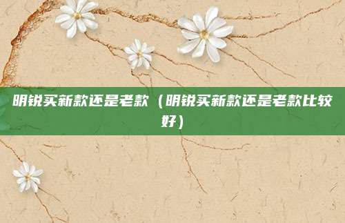 明锐买新款还是老款(明锐买新款还是老款比较好)