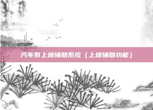汽车有上坡辅助系统(上坡辅助功能)