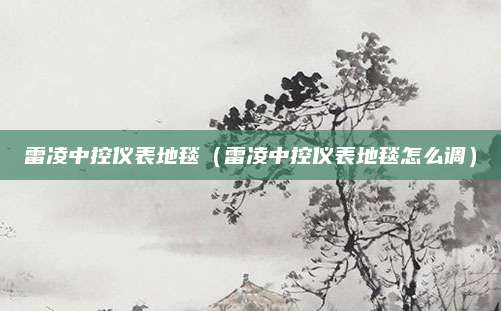 雷凌中控仪表地毯(雷凌中控仪表地毯怎么调)
