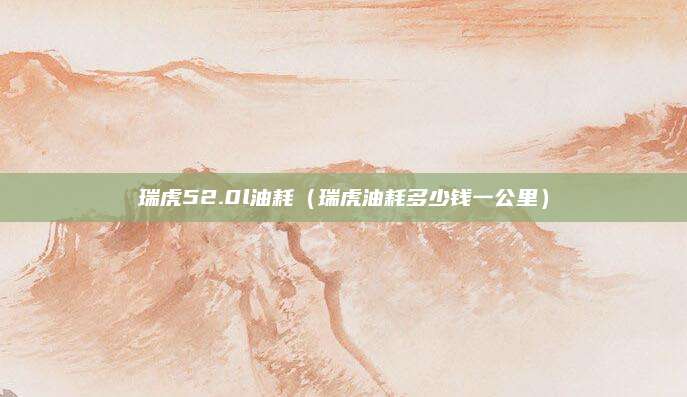 瑞虎52.0l油耗（瑞虎油耗多少钱一公里）