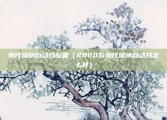 现代瑞纳自动挡配置(2020款现代瑞纳自动挡怎么样)