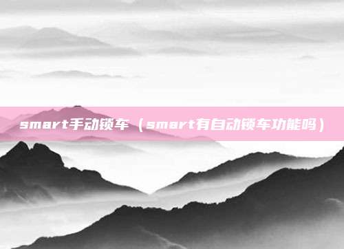 smart手动锁车(smart有自动锁车功能吗)
