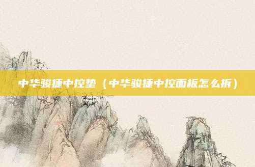 中华骏捷中控垫(中华骏捷中控面板怎么拆)