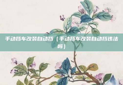 手动挡车改装自动挡(手动挡车改装自动挡违法吗)