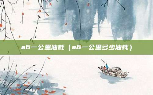 a6一公里油耗(a6一公里多少油钱)