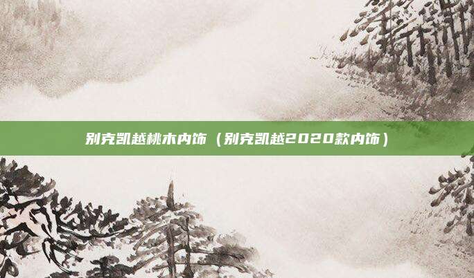 别克凯越桃木内饰(别克凯越2020款内饰)