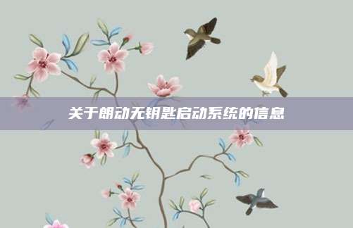 关于朗动无钥匙启动系统的信息