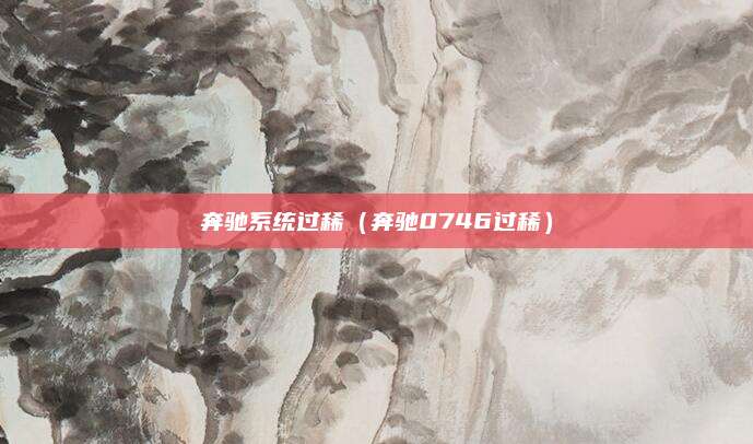 奔驰系统过稀(奔驰0746过稀)