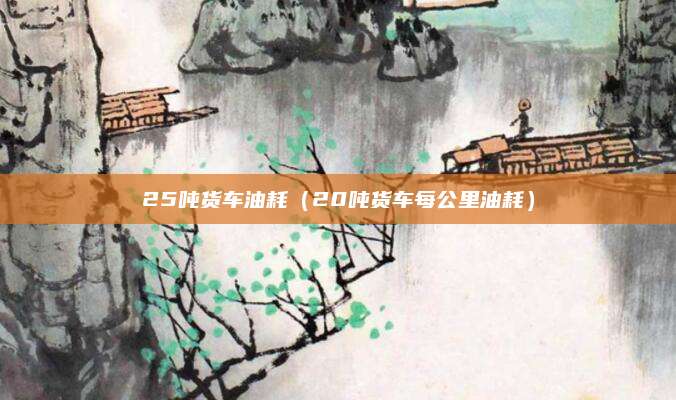 25吨货车油耗(20吨货车每公里油耗)