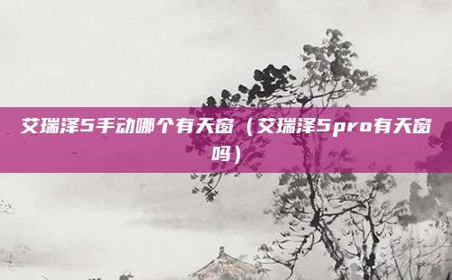艾瑞泽5手动哪个有天窗(艾瑞泽5pro有天窗吗)