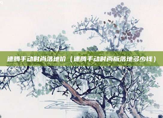 速腾手动时尚落地价(速腾手动时尚版落地多少钱)