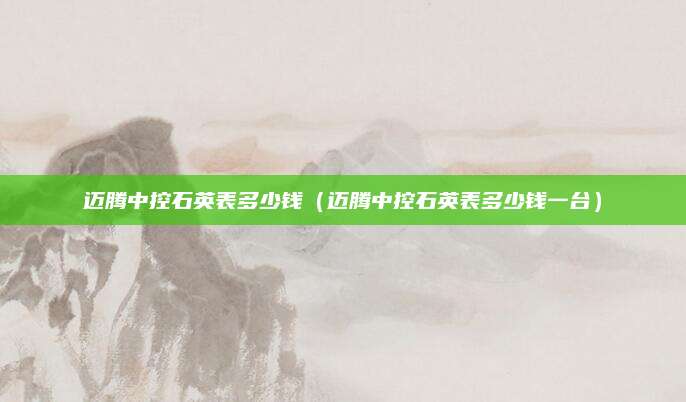 迈腾中控石英表多少钱(迈腾中控石英表多少钱一台)
