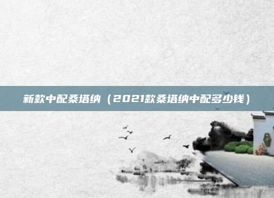 新款中配桑塔纳(2021款桑塔纳中配多少钱)