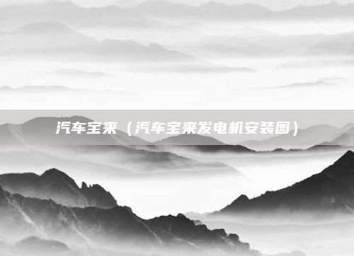汽车宝来(汽车宝来发电机安装图)