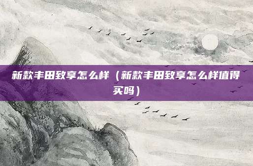 新款丰田致享怎么样(新款丰田致享怎么样值得买吗)