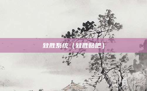 致胜系统(致胜贴吧)