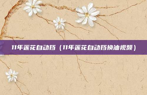 11年莲花自动挡(11年莲花自动挡换油视频)