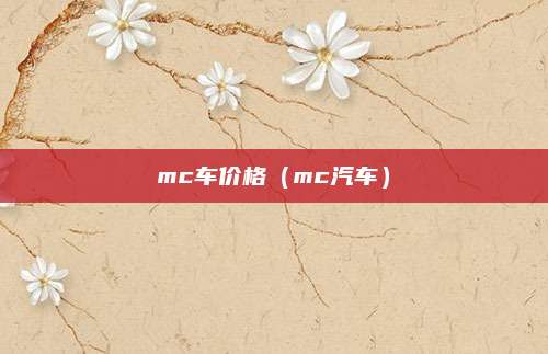 mc车价格(mc汽车)