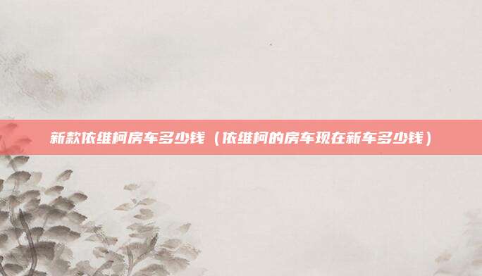 新款依维柯房车多少钱(依维柯的房车现在新车多少钱)