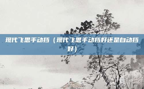 现代飞思手动挡(现代飞思手动挡好还是自动挡好)