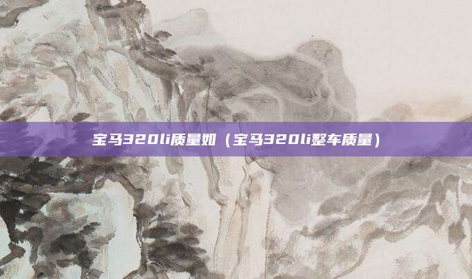 宝马320li质量如(宝马320li整车质量)